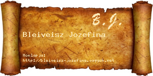 Bleiveisz Jozefina névjegykártya